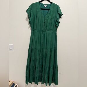 Magnolia Deep Green Maxi Dress